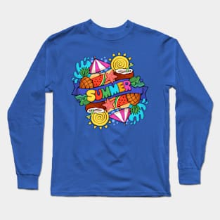 Summer Watercolor Long Sleeve T-Shirt